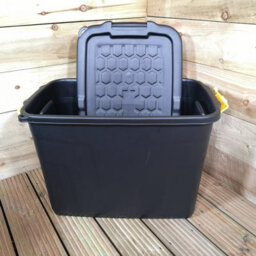 Samuel Alexander 6 X 60L Heavy Duty Storage Tubs Sturdy, Lockable, Stackable And Nestable Design Storage Chests With Clips In Black - thumbnail 6