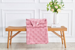 Gaveno Cavailia Throw Fluffy Fleece Blankets For Bed, Couch, Sofa, Settee Comfortable Thermal, Warm, Cosy Blankets & Throws 200X240 Cm Pink
