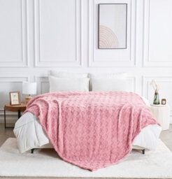 Gaveno Cavailia Throw Fluffy Fleece Blankets For Bed, Couch, Sofa, Settee Comfortable Thermal, Warm, Cosy Blankets & Throws 200X240 Cm Pink - thumbnail 4