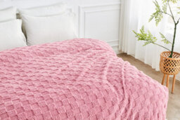 Gaveno Cavailia Throw Fluffy Fleece Blankets For Bed, Couch, Sofa, Settee Comfortable Thermal, Warm, Cosy Blankets & Throws 200X240 Cm Pink - thumbnail 5