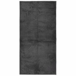 Berkfield Rug Iza Short Pile Scandinavian Look Anthracite 100X200 Cm - thumbnail 2