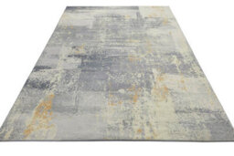Light Grey Abstract Polyester Modern Living Room, Bedroom Rug - 160Cm X 230Cm - thumbnail 2