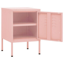Berkfield Modern Nightstands 2 Pcs Pink 35X35X51 Cm Steel - thumbnail 6