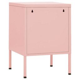 Berkfield Modern Nightstands 2 Pcs Pink 35X35X51 Cm Steel - thumbnail 5
