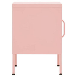 Berkfield Modern Nightstands 2 Pcs Pink 35X35X51 Cm Steel - thumbnail 4