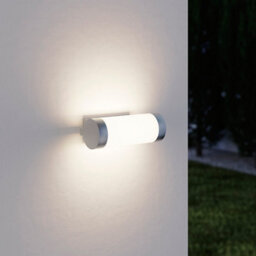 GoodHome Callisto Fixed Satin Stainless Steel Mains-Powered Integrated Led Outdoor Contemporary Wall Light 900Lm (Dia)7.6Cm - thumbnail 1