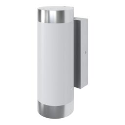 GoodHome Callisto Fixed Satin Stainless Steel Mains-Powered Integrated Led Outdoor Contemporary Wall Light 900Lm (Dia)7.6Cm - thumbnail 2
