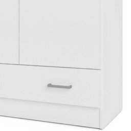 Wyld Haus Berlin Slim 2-Door Bedroom Wardrobe With 1 Drawer, White - thumbnail 9