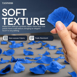 Tanness Artificial Rose Petals 1500 Piece - (Blue) - Reusable Fake Flowers - Romantic Decorations And Home Decor - thumbnail 5