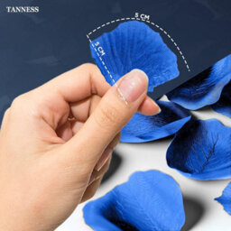 Tanness Artificial Rose Petals 1500 Piece - (Blue) - Reusable Fake Flowers - Romantic Decorations And Home Decor - thumbnail 2