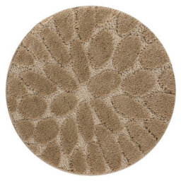 RugsX Bathroom Rug Supreme Circle Stones, Non-Slip, Soft - Beige Circle 67 Cm - thumbnail 4