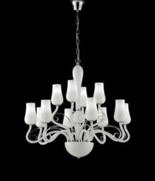 Luminosa Lighting Luminosa Angel 12 Light Chandeliers With Shades White 80X70Cm - thumbnail 3