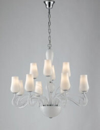 Luminosa Lighting Luminosa Angel 12 Light Chandeliers With Shades White 80X70Cm - thumbnail 1