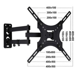 AYON Universal Tv Wall Bracket Mount 26-55 Inch Tvs, Tilt, Swivel & 90 Rotation, Vesa 400mm X 400mm, 30Kg Max Load Heavy Duty - thumbnail 4