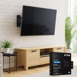 AYON Universal Tv Wall Bracket Mount 26-55 Inch Tvs, Tilt, Swivel & 90 Rotation, Vesa 400mm X 400mm, 30Kg Max Load Heavy Duty - thumbnail 5