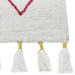 Beliani Kids Rug Cavus White 160 X 230 Cm Cotton - thumbnail 4