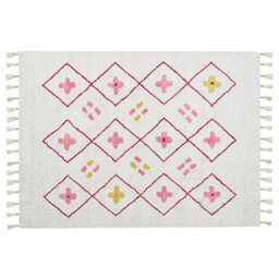 Beliani Kids Rug Cavus White 160 X 230 Cm Cotton - thumbnail 1