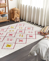 Beliani Kids Rug Cavus White 160 X 230 Cm Cotton - thumbnail 2