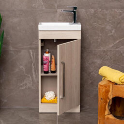 Plum&clay Novela Light Wood Floorstanding Cloakroom Vanity Unit (W)400mm - thumbnail 5