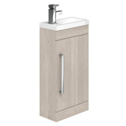 Plum&clay Novela Light Wood Floorstanding Cloakroom Vanity Unit (W)400mm - thumbnail 1
