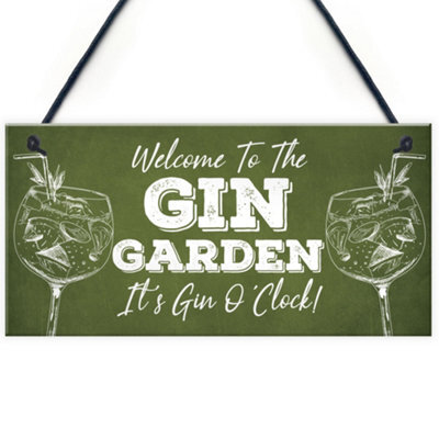 Red Ocean Novelty Gin Garden Bar Sign Novelty Home Decor Sign Gift For Friend Gin Gifts - image 1