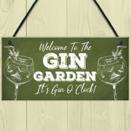 Red Ocean Novelty Gin Garden Bar Sign Novelty Home Decor Sign Gift For Friend Gin Gifts - thumbnail 2