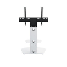 "Avf Lucerne 70Cm Curved Pedestal Tv Stand, For Tvs 32-65"" - Satin White" - thumbnail 3