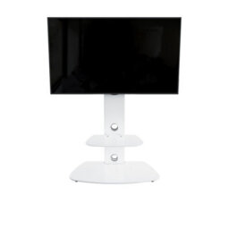 "Avf Lucerne 70Cm Curved Pedestal Tv Stand, For Tvs 32-65"" - Satin White" - thumbnail 5