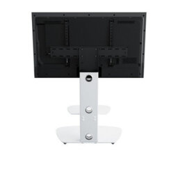 "Avf Lucerne 70Cm Curved Pedestal Tv Stand, For Tvs 32-65"" - Satin White" - thumbnail 6