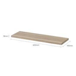 GoodHome Rigga Modular Oak Effect Rectangular Floating Shelf (L)60Cm X (D)19Cm - thumbnail 3