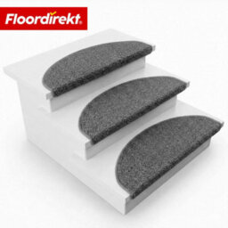 Floordirekt Madrid Self Adhesive Soft Shaggy Stair Tread Mat For Indoor Stairs Semicircular Grey 23.5 X 65 Cm - thumbnail 9