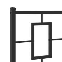 Berkfield Metal Bed Frame Without Mattress With Headboard Black 100X200Cm - thumbnail 8
