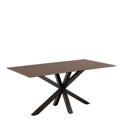 Furniture To Go Heaven Dining Table In Ceramic Rusty Brown (L) 160Cm Seats Up To 6 - image 1