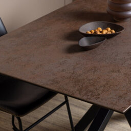 Furniture To Go Heaven Dining Table In Ceramic Rusty Brown (L) 160Cm Seats Up To 6 - thumbnail 5
