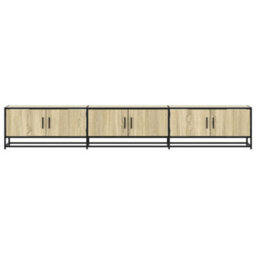 Berkfield Industrial Tv Cabinet Sonoma Oak 240X35X41 Cm Engineered Wood - thumbnail 4