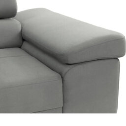 Torezio 3 Seater Sofa Bed Has Adjustable Headrests And Dolphin Mechanism Grey And Grey Melange - thumbnail 2