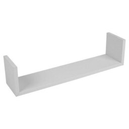 Urbn-Living Urbnliving Height 10Cm Set Of 3 White U-Shaped Floating Wooden Wall Mounting Shelves Display Unit For Books And Storage - thumbnail 9