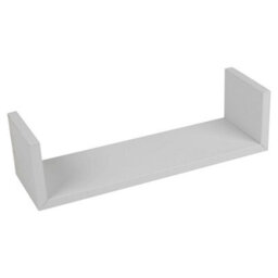 Urbn-Living Urbnliving Height 10Cm Set Of 3 White U-Shaped Floating Wooden Wall Mounting Shelves Display Unit For Books And Storage - thumbnail 7