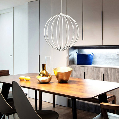 CGC Lighting Cgc Paraplu 3 Globe 45Cm Satin Nickel Led Ceiling Pendant Light - image 1