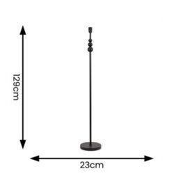 Valuelights Marissa Matte Black Stacked Ball Floor Lamp Base - thumbnail 6