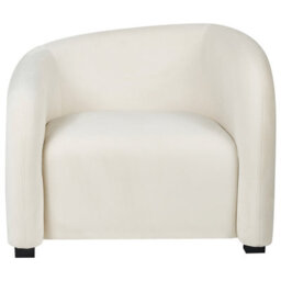 Beliani Living Room Set 5 Seater Veltada Velvet Off-White - thumbnail 8