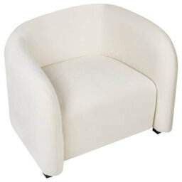 Beliani Living Room Set 5 Seater Veltada Velvet Off-White - thumbnail 9