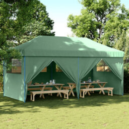 Walplus Foldable Party Tent Garden Gazebo Canopy Pop-Up With 4 Sidewalls Green - thumbnail 1