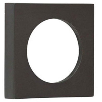 Loops Modern Dark Bronze Square Outer Rose For Escutcheon - Solid Brass Key Hole Cover - image 1
