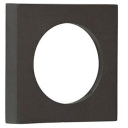 Loops Modern Dark Bronze Square Outer Rose For Escutcheon - Solid Brass Key Hole Cover - thumbnail 1