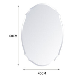 Living And Home Clear Glass Creative Wall Mounted Frameless Bathroom Mirror Vanity Mirror For Dressing Table 400 X 600 mm - thumbnail 6
