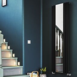 Terma Rolo Mirror Black Electric Vertical Designer 2858Btu Radiator, (W)590mm X (H)1800mm - thumbnail 2