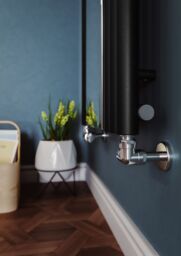 Terma Rolo Mirror Black Electric Vertical Designer 2858Btu Radiator, (W)590mm X (H)1800mm - thumbnail 8