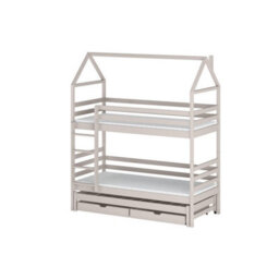 Arte Cashmere Dalia Bunk Bed With Trundle And Storage W198Cm - Calm Triple Sleeper For Effortless Family Organisation - thumbnail 1