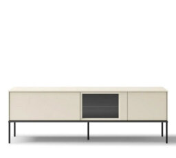 Arte Contemporary Lusso 4 Tv Cabinet 166Cm - Champagne & Oak Chestnut With Led Ambience - thumbnail 3